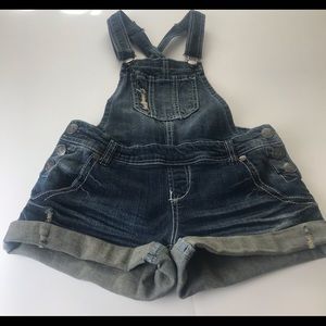 Wallflower Overalls Style Blue Denim Shorts XS